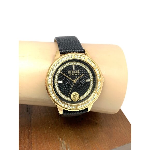 Versus by Versace Women\'s Watch VSPLM2521 Black Dial Gold Case Leather Band 40mm main image 8